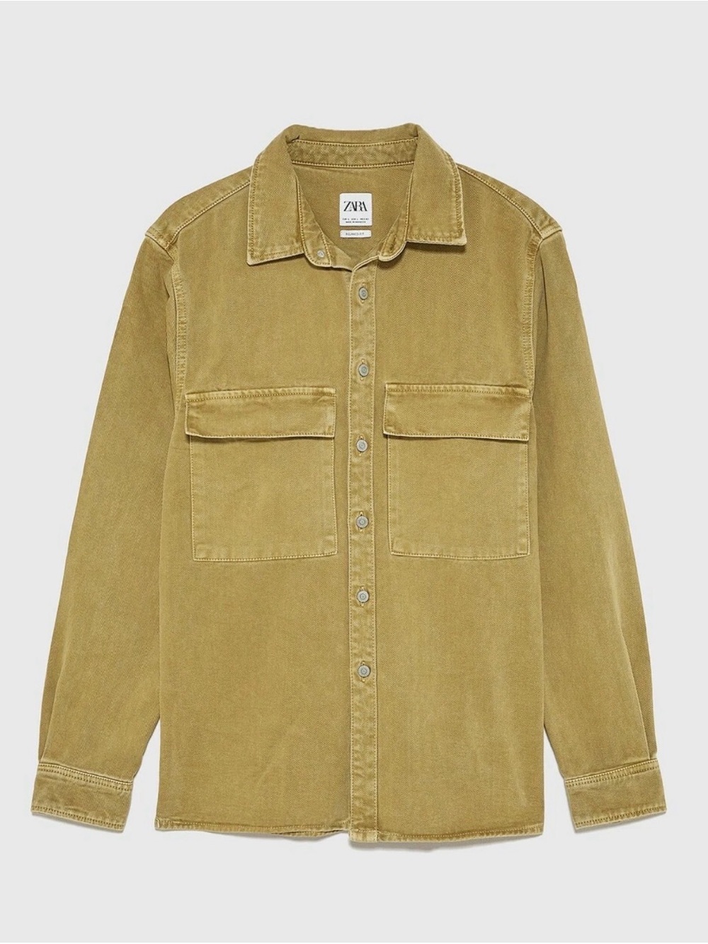 Zara Like New Men's / Unisex Button-Up Barn Jacket in Mustard Sz. Medium